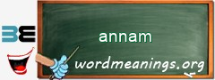 WordMeaning blackboard for annam